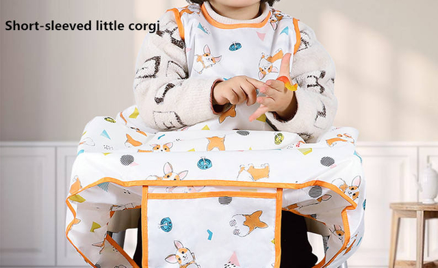 Baby Dining Chair Overalls All-in-one Reverse Dressing Eating Artifact Waterproof And Dirty Autonomous Eating Bib