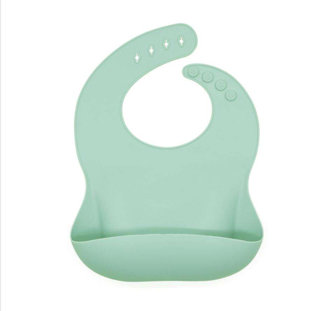 Busybaby BPA Free Waterproof Silicone Baby Bib With with Food Catcher Baby Silicone Bibs Wholesale Feeding Supplies