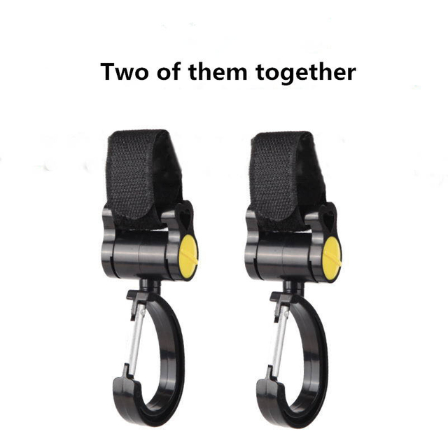 Baby Stroller Accessories 2 Hook Baby Carriage Hook Can Hang Wallet Diaper Shopping Bag 360 Degree Large Hook Umbrella Car