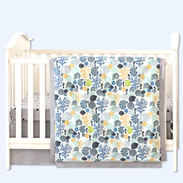 New Cartoon Design Nursery School 100% Cotton Cute Bedding Set 3 Piece Baby Bedding Set