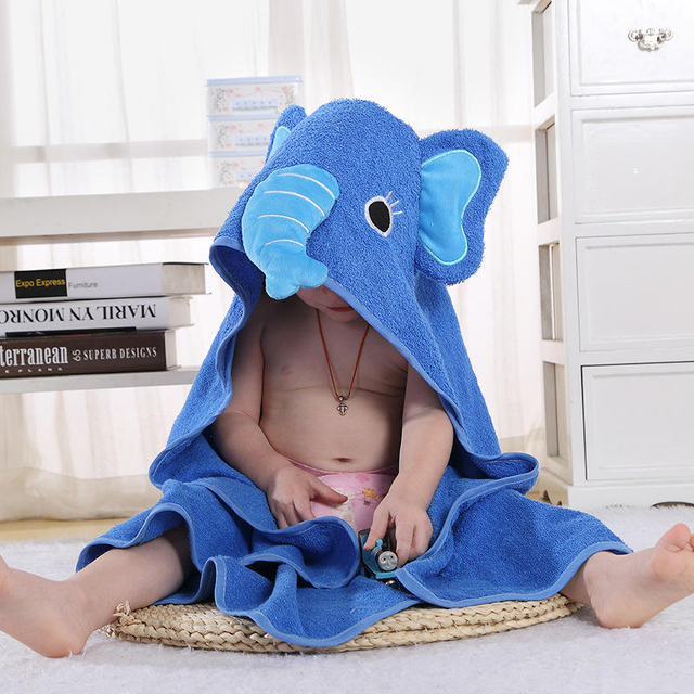 Hooded Wearable Class A Cotton Super Soft Newborn Baby Bath Robe Absorbent Towel Blanket Baby's Bath Towel