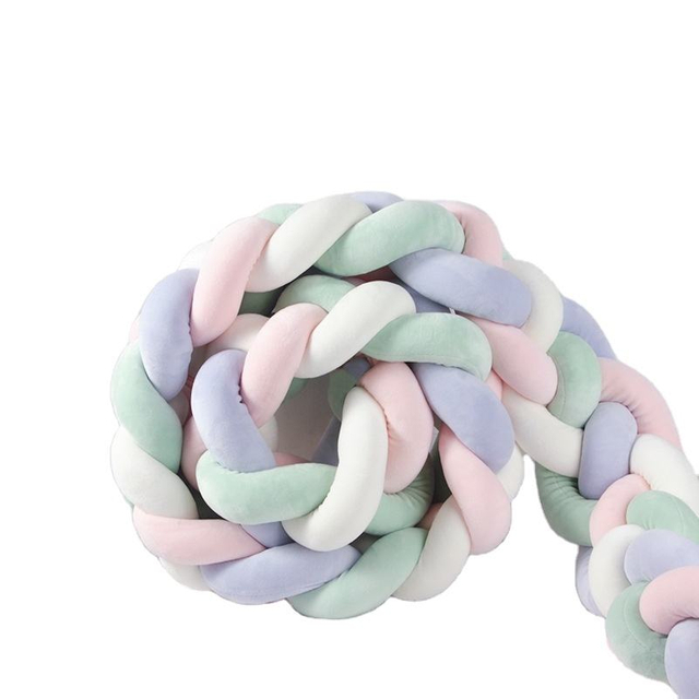 Baby Crib Children's Anti-Collision Splicing Block Woven Twisted Summer Interior Decoration Material Children's Bed Children's