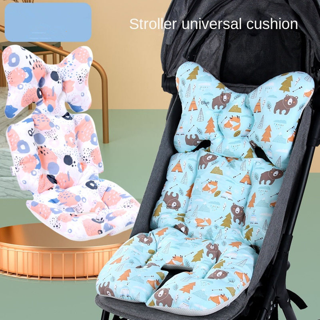 Cotton Cushion Thick Baby Stroller Pad Soft Breathable Multi-Gear Adjustable Baby Dining Chair Stroller Accessories Cushion