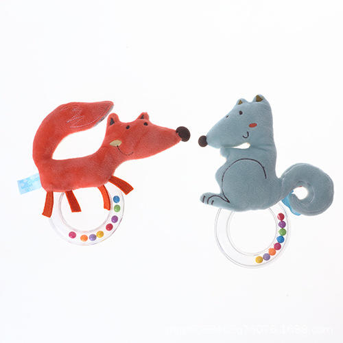 Baby Multi-Functional Teether Newborn Squirrel Pendant Accessible Stroller Crib Pendant Baby Toy