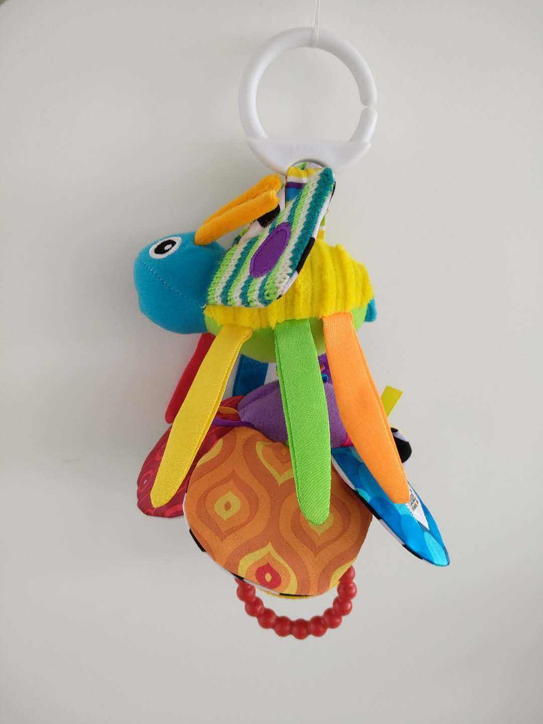 hanging toy baby stroller or bed toy ring inside plush educational toy