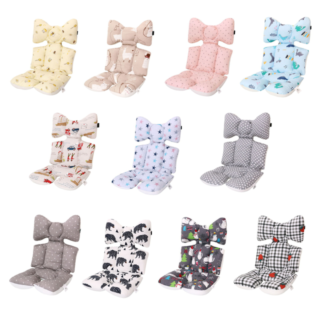 Baby stroller cushion cotton thickened car cushion autumn and winter children's baby dining chair warm cushion cushion seat