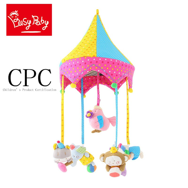 Soelectric Musical Mobile Soft Fabric Hanging Mobile Revolving Baby Plush Toy Stuffed Toy 