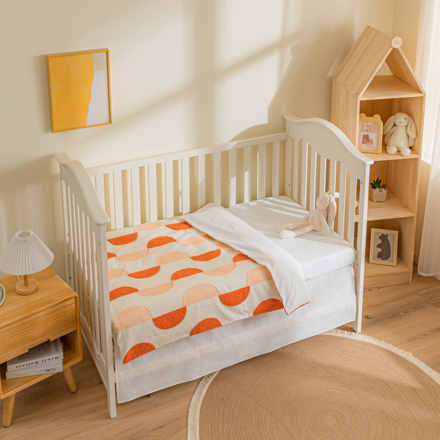 New Design Nursery School 100% Cotton Clipped Jaquard Bedding Set 3 Piece Baby Bedding Set    