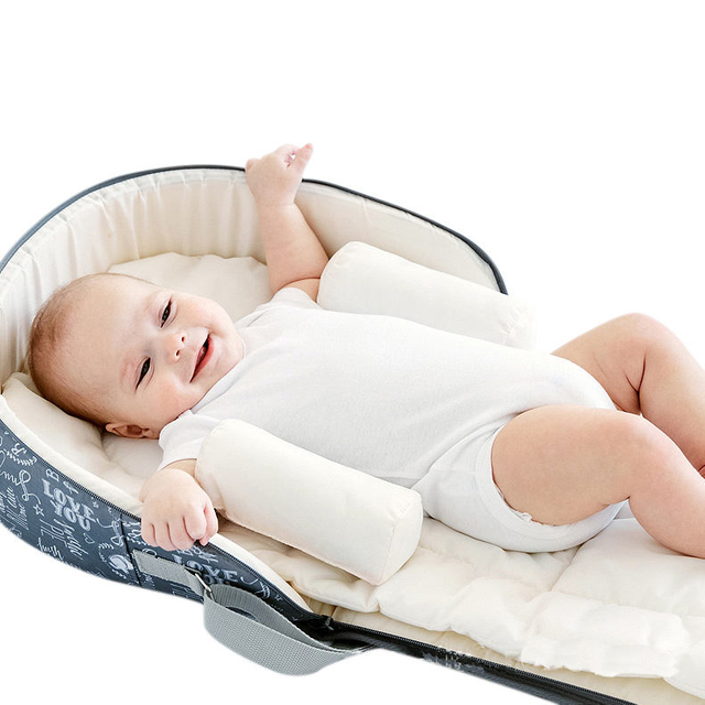 Baby Crib Bedding Set Nest Breathable Cotton Baby Co-Sleeper Bassinet Newborn Lounger Crib Bassinet Ideal Baby Gifts Essential