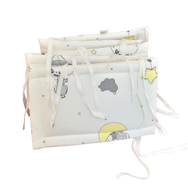 Baby Bumper Crib Cotton Bed Fence Newborn Cotton Twill One-Piece Bed Fence Block Stitching Anti-Collision Bed Fence