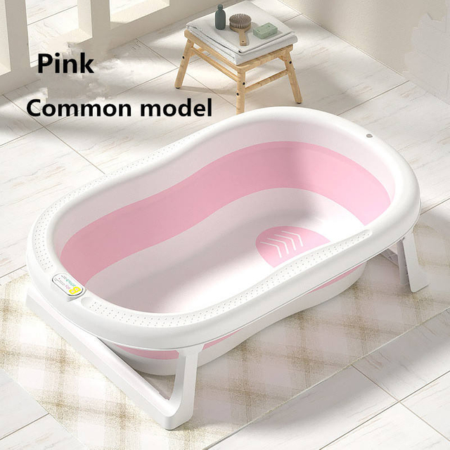 Baby Bath Tub Device Can Sit And Lie Down Folding Tub Can Sense Temperature Bath Mat Bath Net