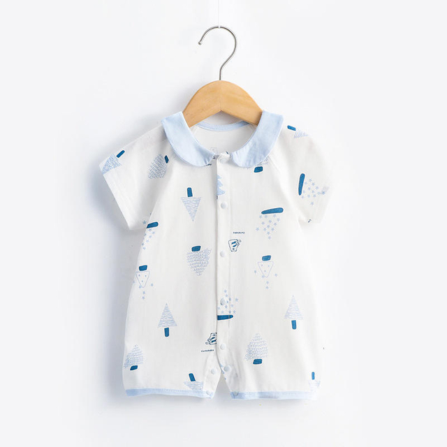 Multi-style Soft And Comfortable Breathable 100% Cotton Jumpsuit Unisex Thin Sleeveless Baby Summer Newborn Romper for Home