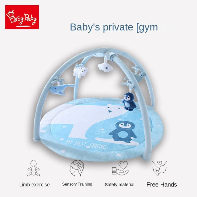 Busybaby Baby Gymnastic Rack 0-1 Years Old Baby Thickened Crawling Toy Mat Early Education Puzzle Game Blanket