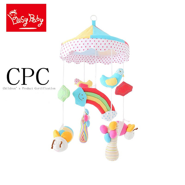 Soelectric Musical Mobile Soft Fabric Hanging Mobile Revolving Baby Plush Toy Stuffed Toy 
