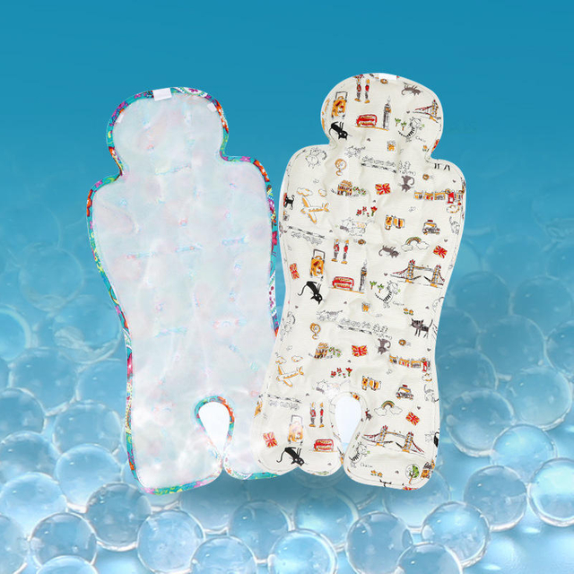 Factory Direct Baby Summer Stroller Accessories Seat Cushion Cool Pad Ice Beads Children Baby Dining Chair Mat