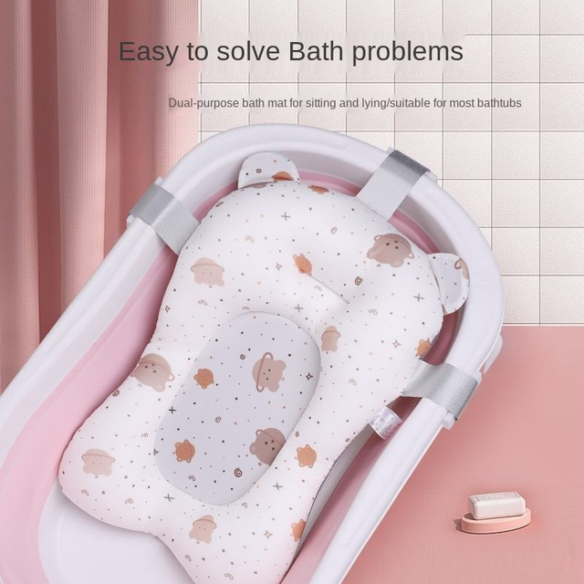 Baby Factory Wholesale Sitting Lying Holder Bath Stand Bath Bed Non-Slip Bath Tub Cushion