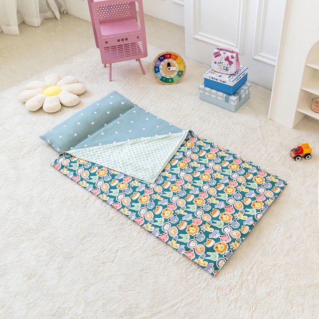 High Quality Portable Cotton Minly Dot Blanket Outdoor Hiking Baby Camping Mat Sleeping Bag Nap Mat