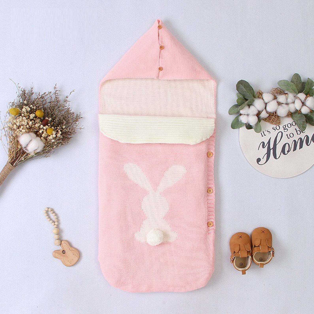 European And American Autumn Winter Baby Stroller Sleeping Bag Outdoor Button Anti-Kicking Blanket Baby Knitted Sleeping Bag