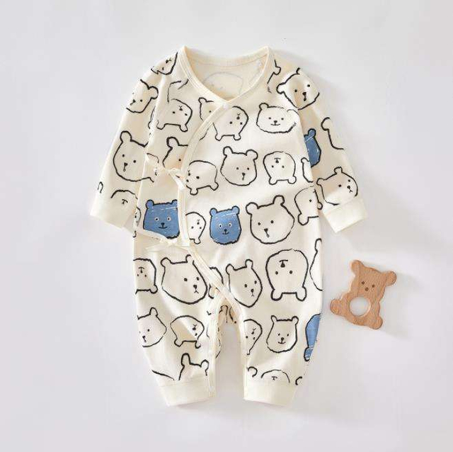 Cartoon Bear Print Soft Long Sleeves Baby Jumpsuit Spring Autumn Newborn Clothes Baby Body Suit Baby Rompers 100% Cotton