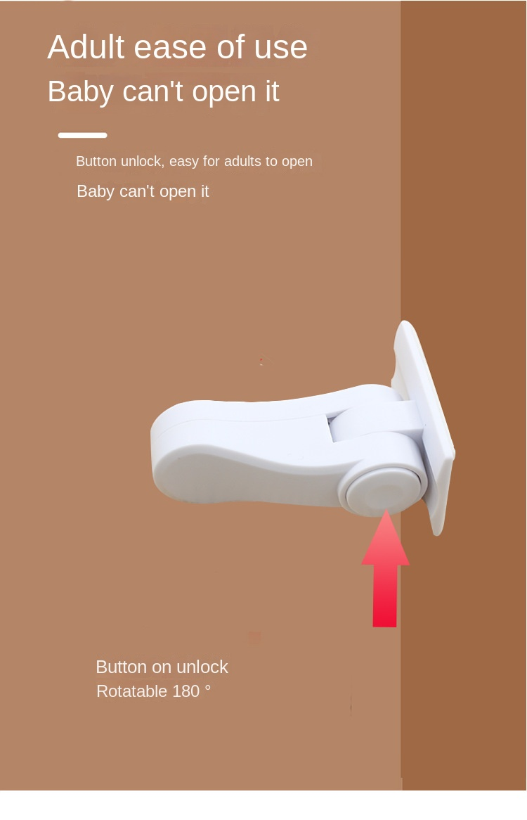 Children's Safety Lock White New Baby Child Anti-Open Door Security Lock Household Multifunctional Door Handle Lock